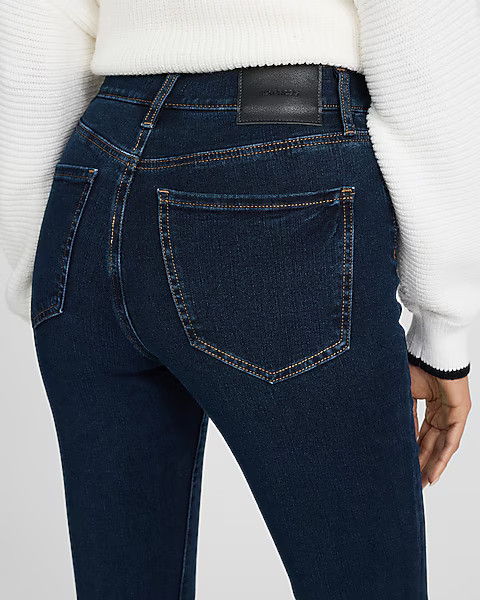 High Waisted Dark Wash Skinny Jeans | Express