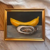 Original Oil Painting Oyster Art Still Life Artwork Sea Food For Kitchen Wall Oysters Lover Gift Shell | Etsy (US)