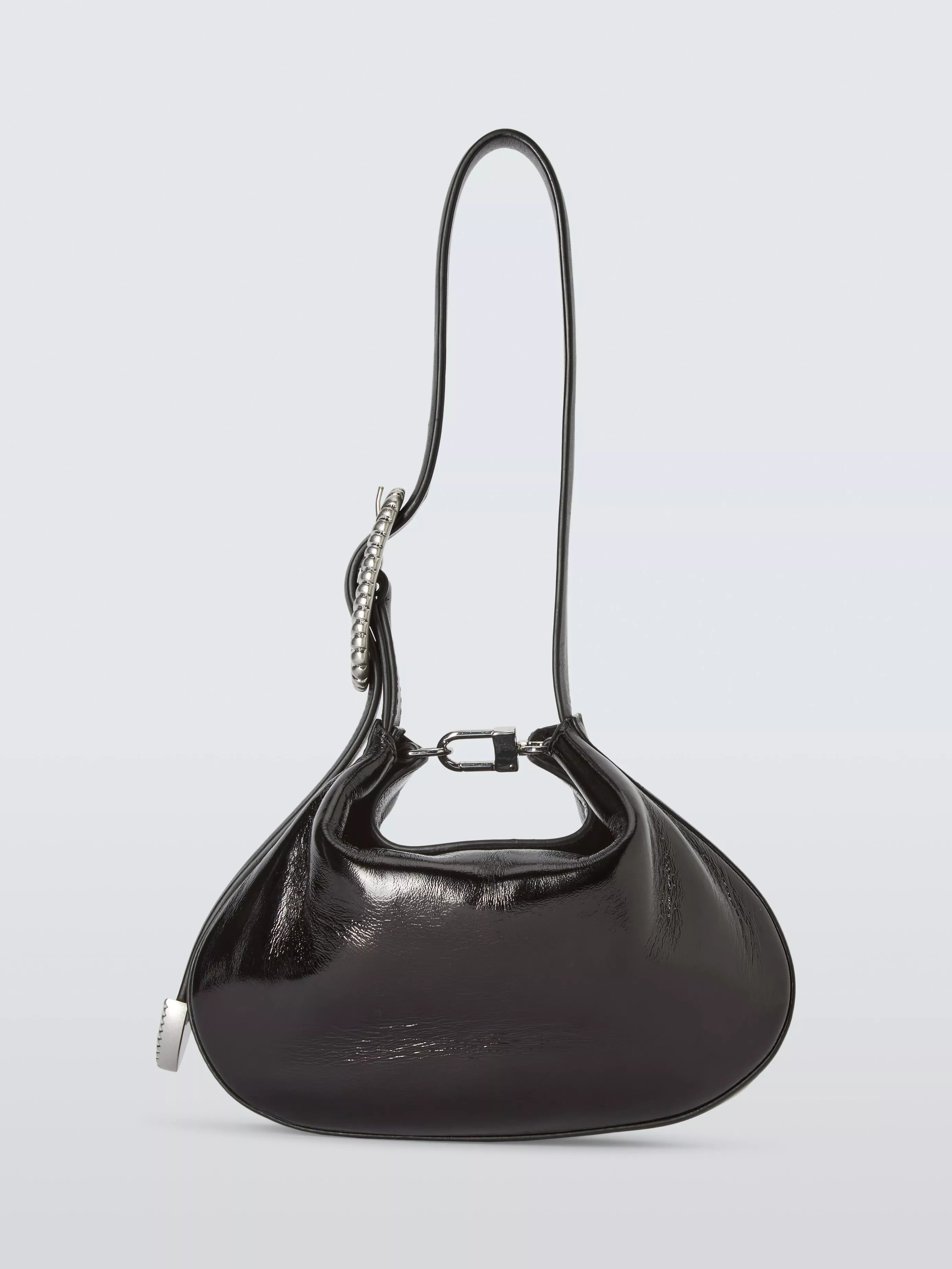 John Lewis x REJINA PYO Leather Grab Bag, Black | John Lewis (UK)