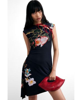 Desigual Women's Oriental Asymmetrical Dress - Black | Macy's