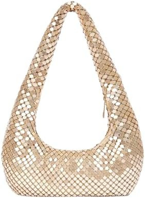 MakeMeChic Women's Metallic Glitter Sequin Underarm Bag Party Evening Hobo Handbags | Amazon (US)