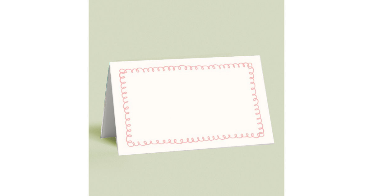 Hand Drawn French Vintage Wedding Name Place Card | Zazzle | Zazzle