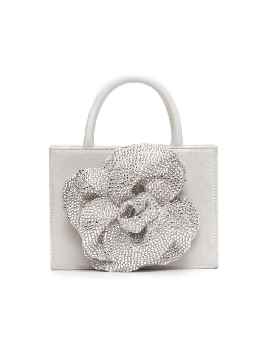 Crystal Flower Leather Tote | Saks Fifth Avenue