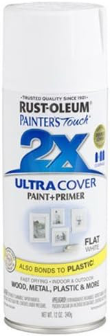 Rust-Oleum 249126 Matte Painter's Touch 2X Ultra Cover, 12 Ounce (Pack of 1), Flat White | Amazon (US)