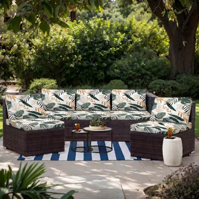 Patio Stretch Cushion Covers, Washable Elastic Bottom Outdoor Couch Slipcovers, Replacement Furniture Protector for Sofa Chair Seat | Wayfair North America