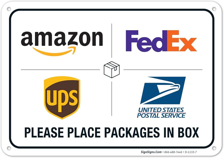 Package Delivery Sign, Delivery Instructions Sign, 10x7 Inches, Rust Free .040 Aluminum, Fade Res... | Amazon (US)