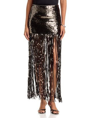 Kendra Sequin Fringe Maxi Skirt | Bloomingdale's (US)