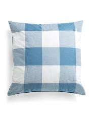 Made In Usa 22x22 Oversized Gingham Pillow | TJ Maxx