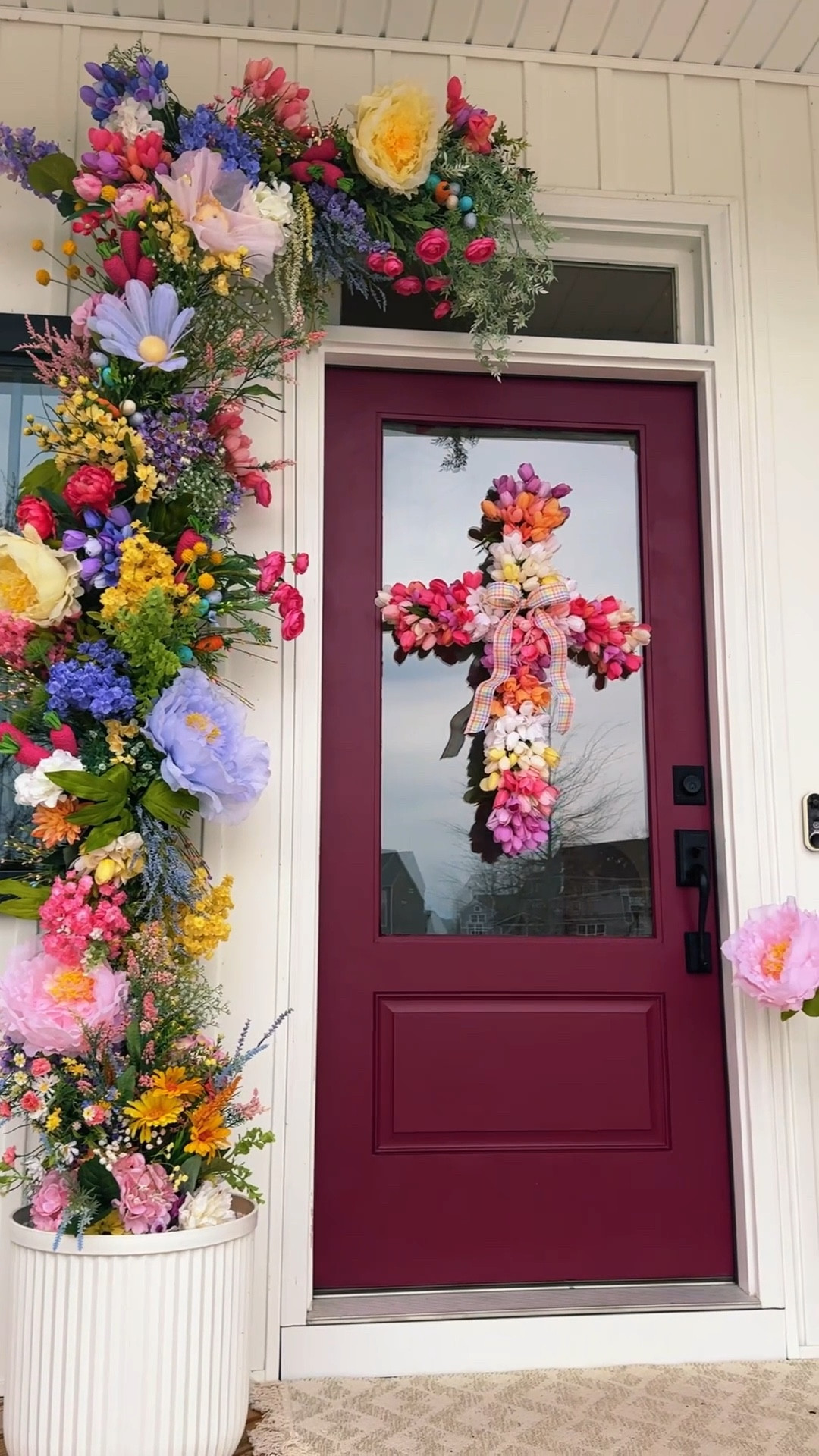 my spring flower front porch💐
this was such an easy DIY and I love how bright and colorful it is. I love using real florals but all of the faux florals will last all season and I also included some Easter picks that I can switch out later in the spring. #flowerarrangement #springdecor #flowerart

#LTKSpringSale #LTKHome