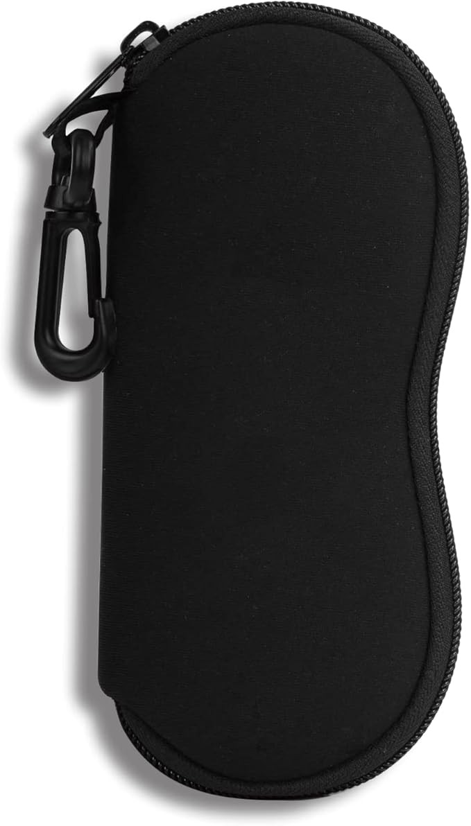Hion Sunglasses Soft Case Ultra Light Neoprene Zipper Eyeglass Case With Belt Clip | Amazon (US)