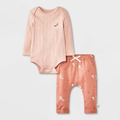 Baby 2pc Little Snoopy Halloween Long Sleeve Bodysuit & Bottom Set - Pink Newborn | Target