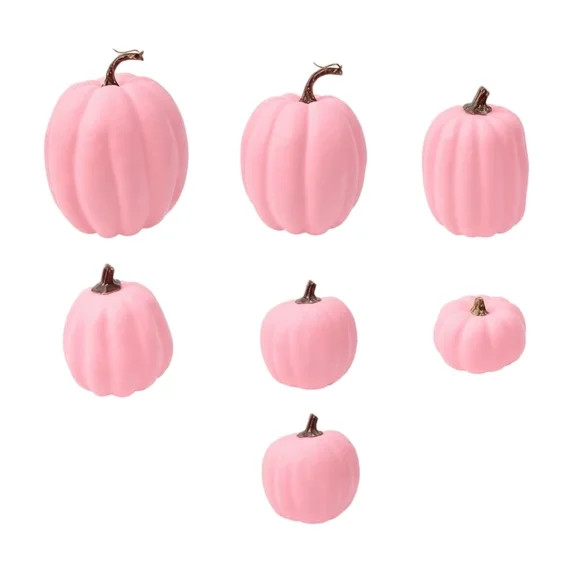 Fall Decor Pumpkins, Pink Halloween Decor, Halloween Party Decorations, Pink Shelf Decor, Perfect... | Walmart (US)