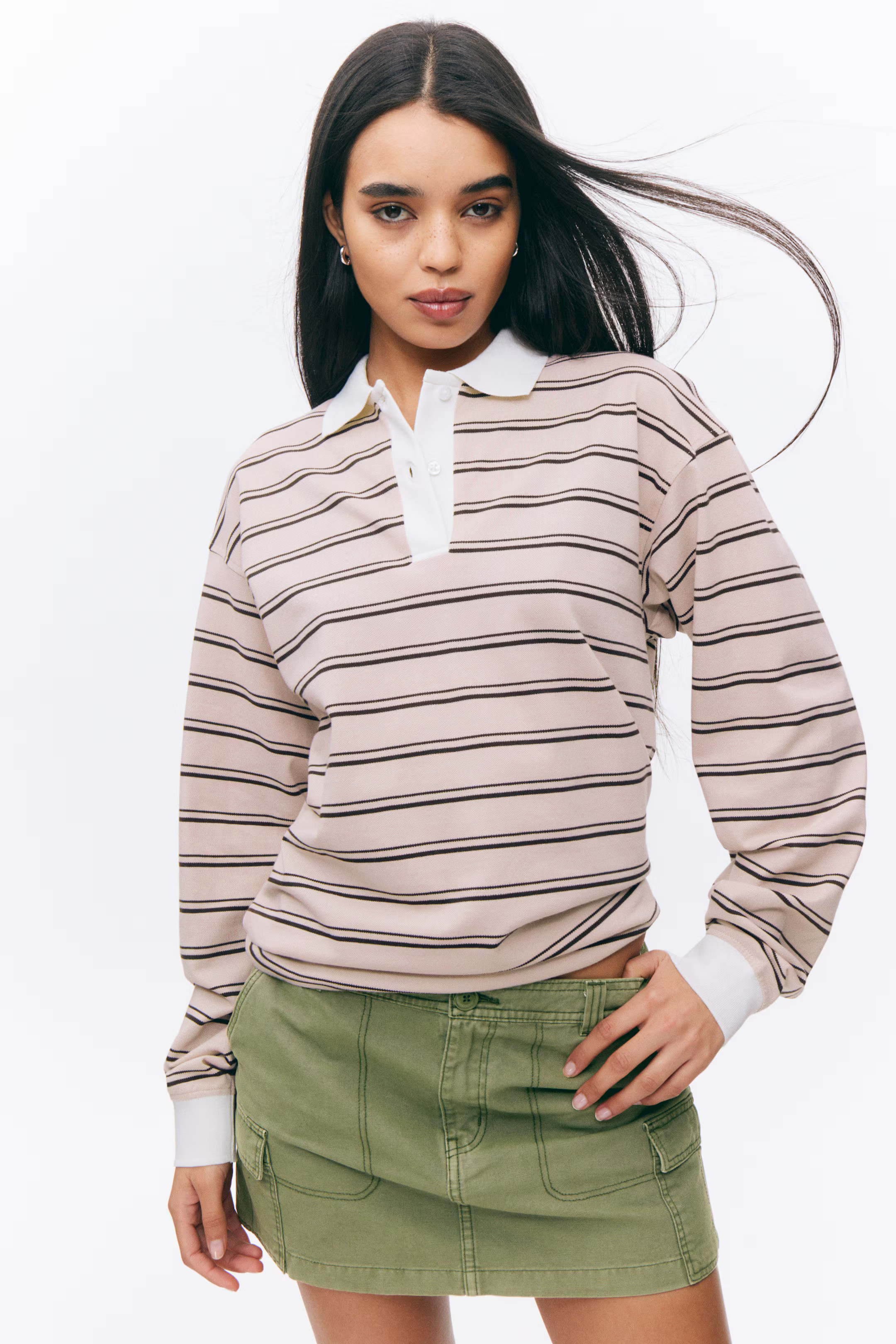 Long Sleeve Rugby Polo Top | H&M (UK, MY, IN, SG, PH, TW, HK)