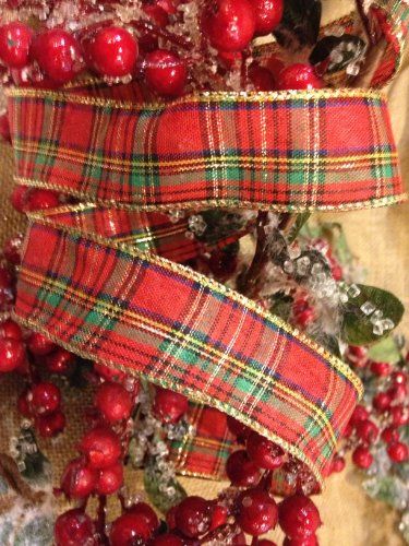 Tartan Plaid Red & Green Christmas Ribbon - 2.5" X 10 Yd Cut | Amazon (US)