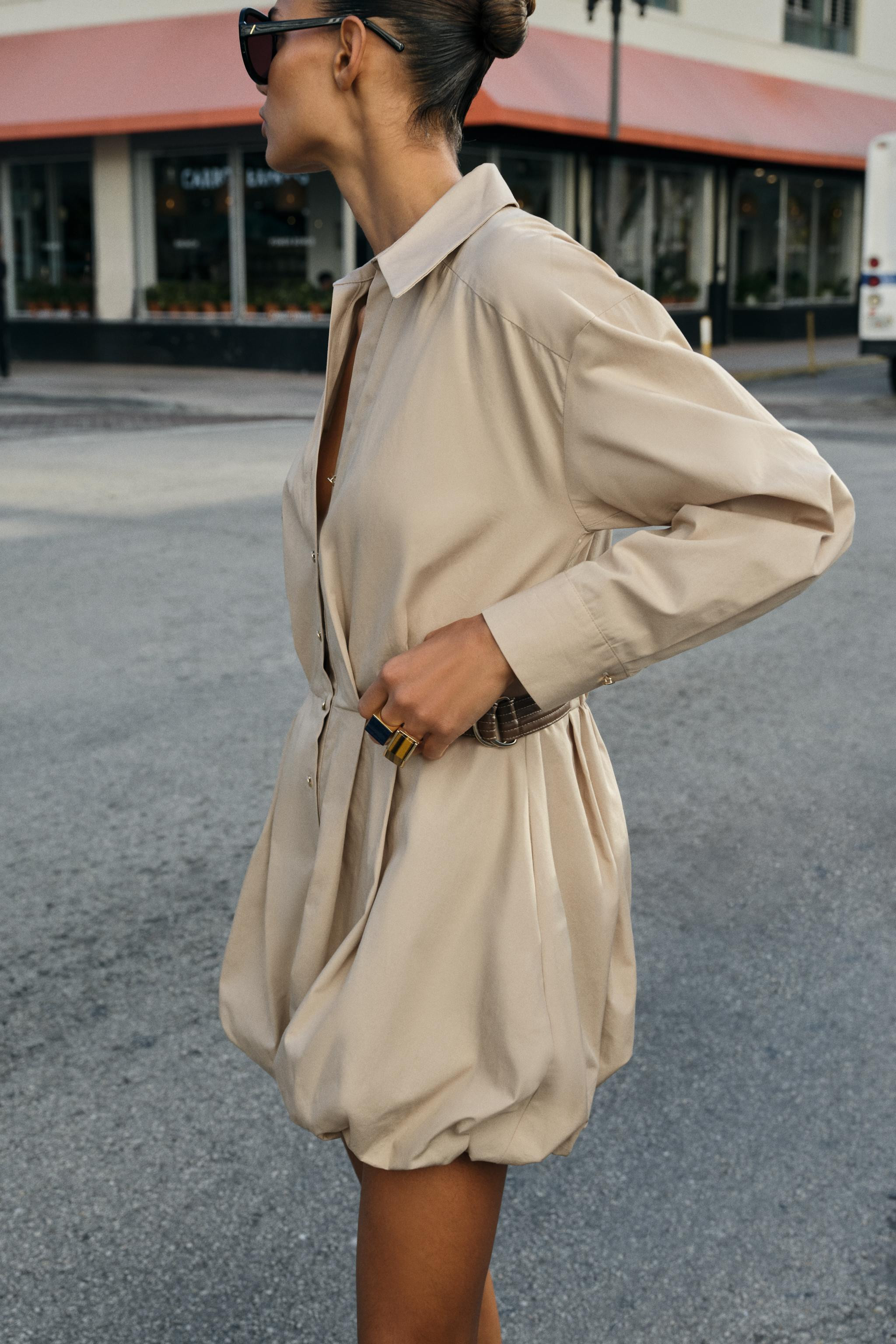 SHORT BALLOON DRESS | Zara US