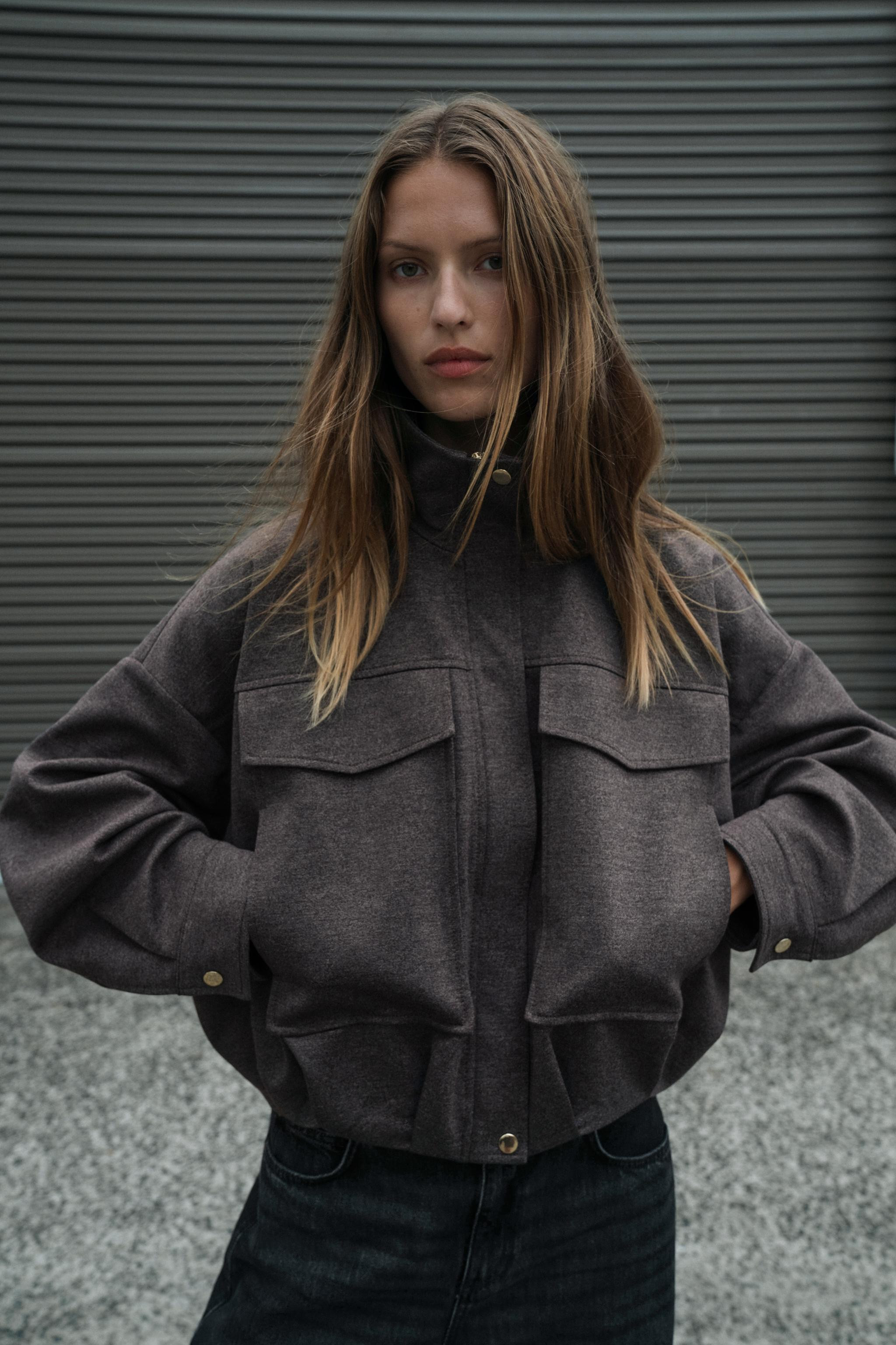 HIGH-NECK BOMBER JACKET | Zara UK