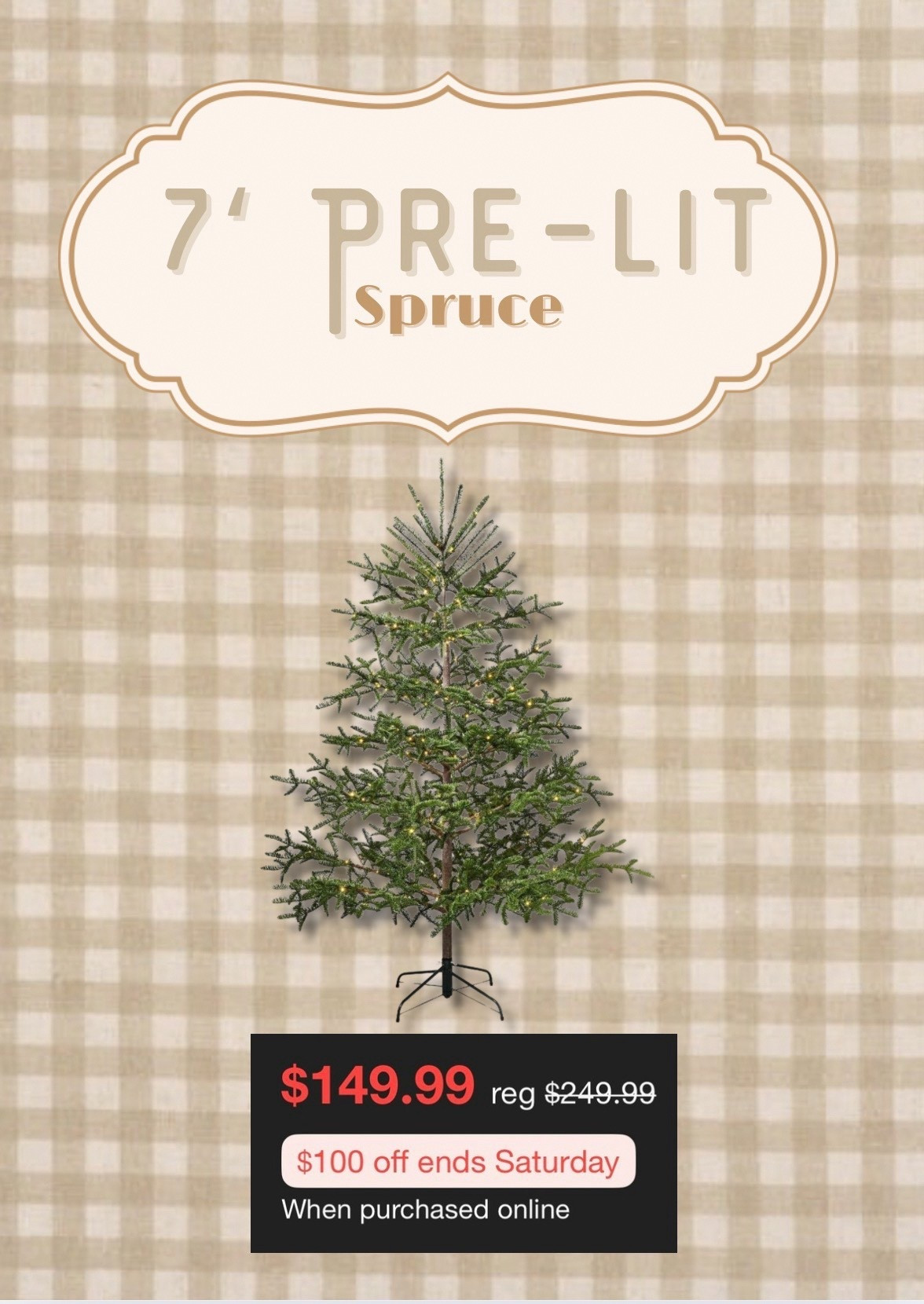 The cutest tree is on sale!! Shop online and save $100 on this cute 7’ pre-lit spruce!

#LTKSeasonal #LTKHome #LTKHoliday
