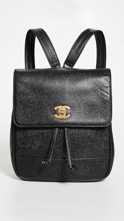 What Goes Around Comes Around Chanel Black Caviar 3cc Backpack Medium | SHOPBOP | Shopbop