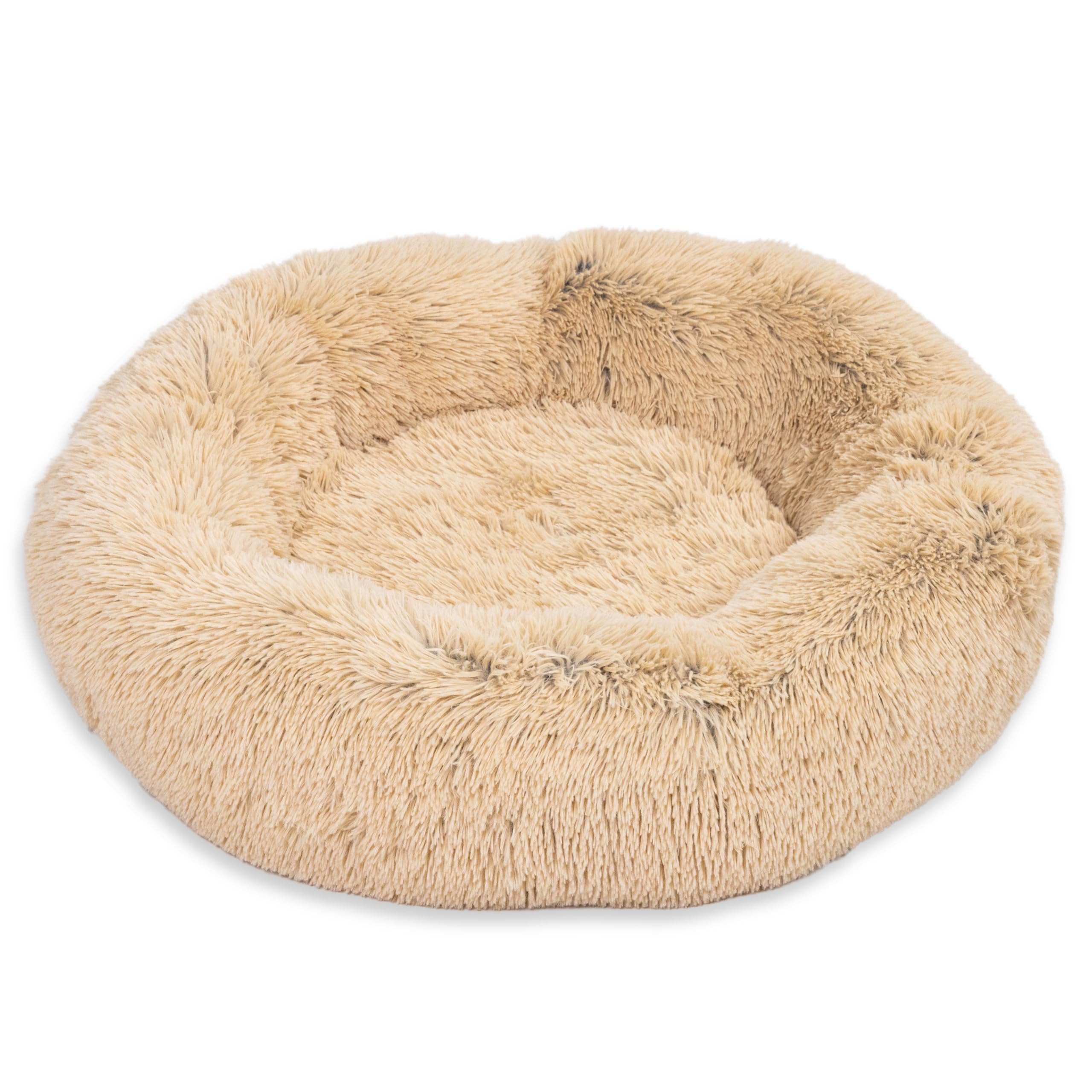 Best Friends by Sheri Original Calming Donut Dog and Cat Bed, Shag Faux Fur, Taupe, Large (36x36)... | Amazon (US)