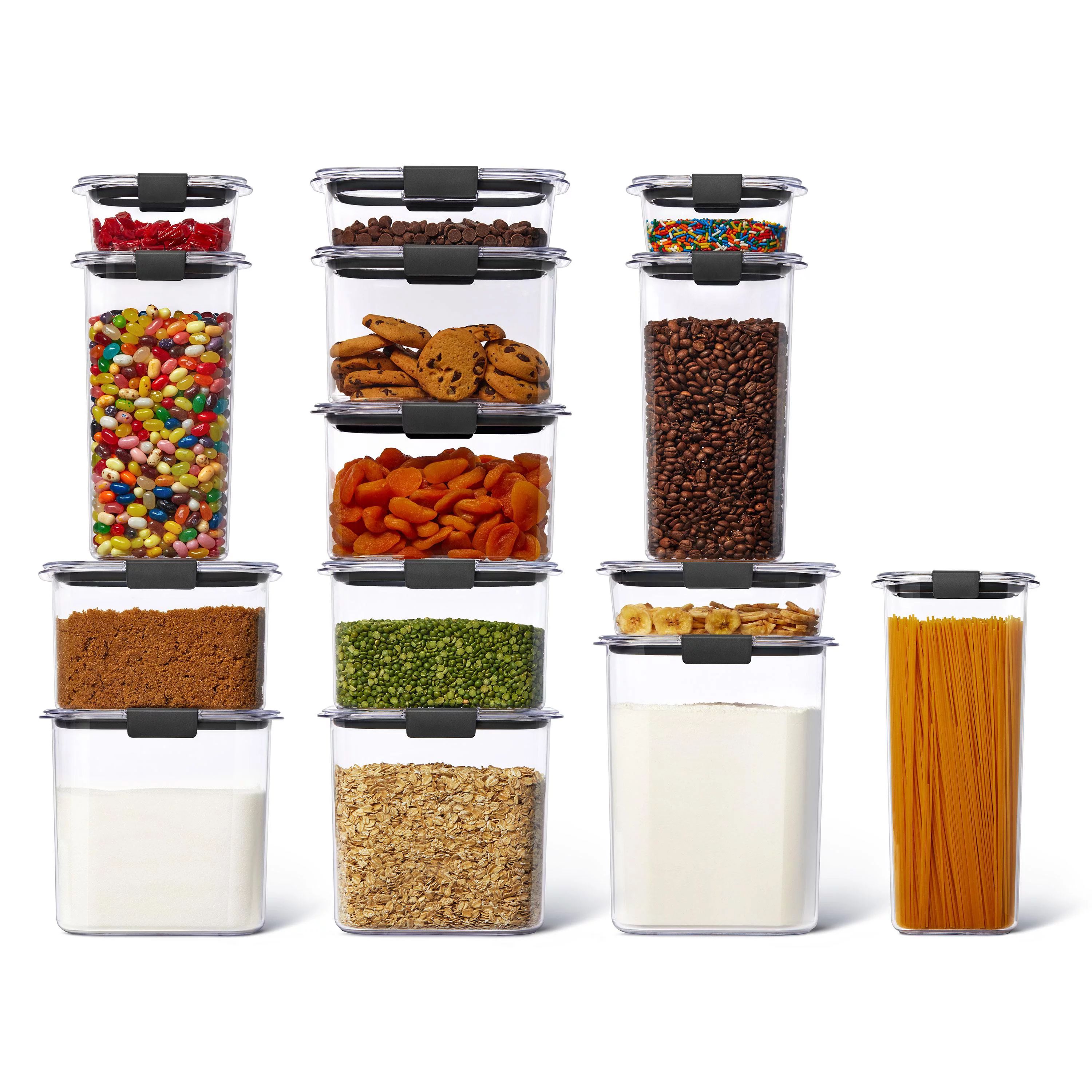 Rubbermaid Brilliance Pantry Organization and Food Storage Set of 14 Containers with Airtight Lid... | Walmart (US)