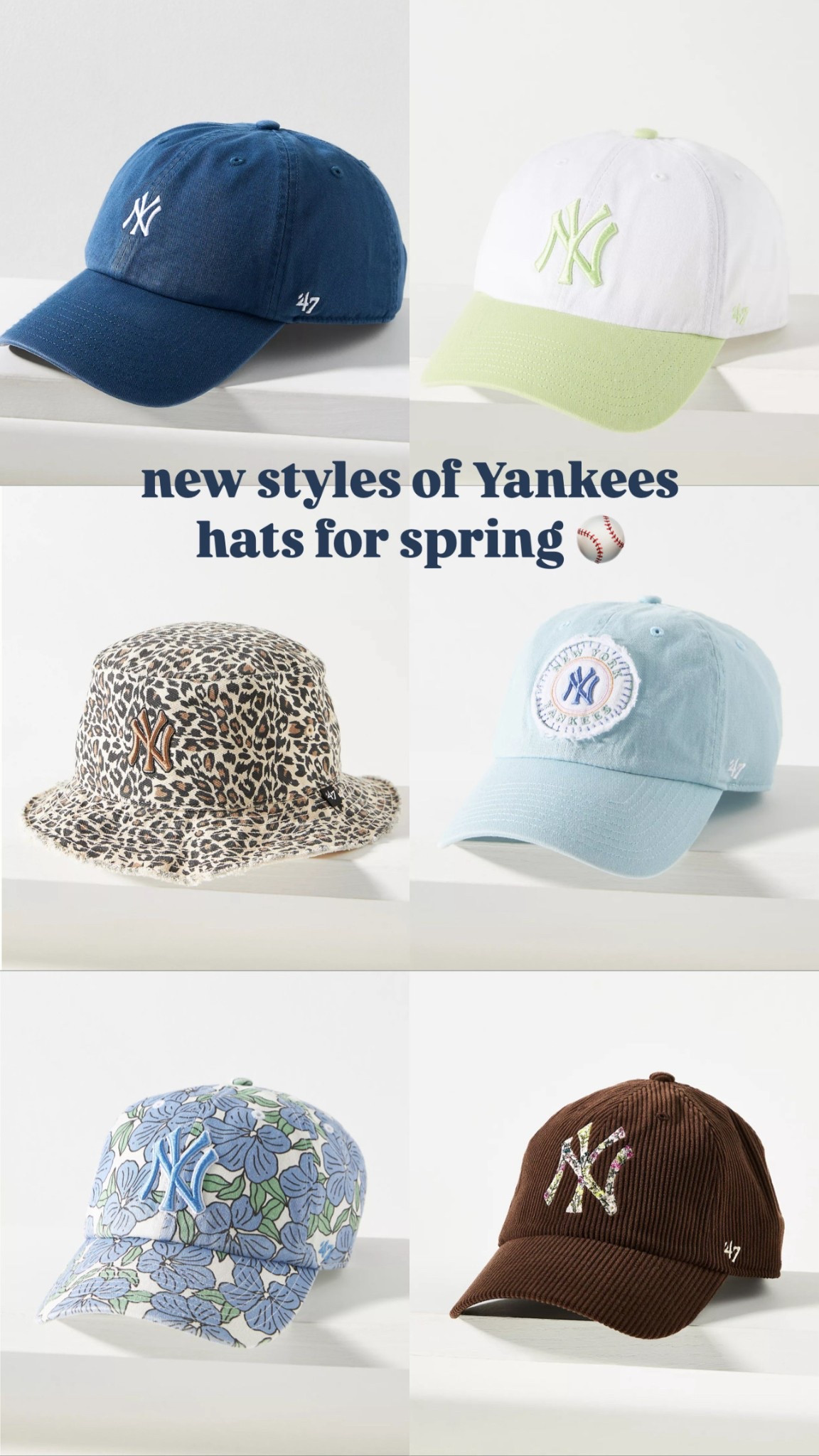 new Yankees hat styles for spring/summer ⚾️ 

#LTKFindsUnder50 #LTKStyleTip #LTKSummerEdit