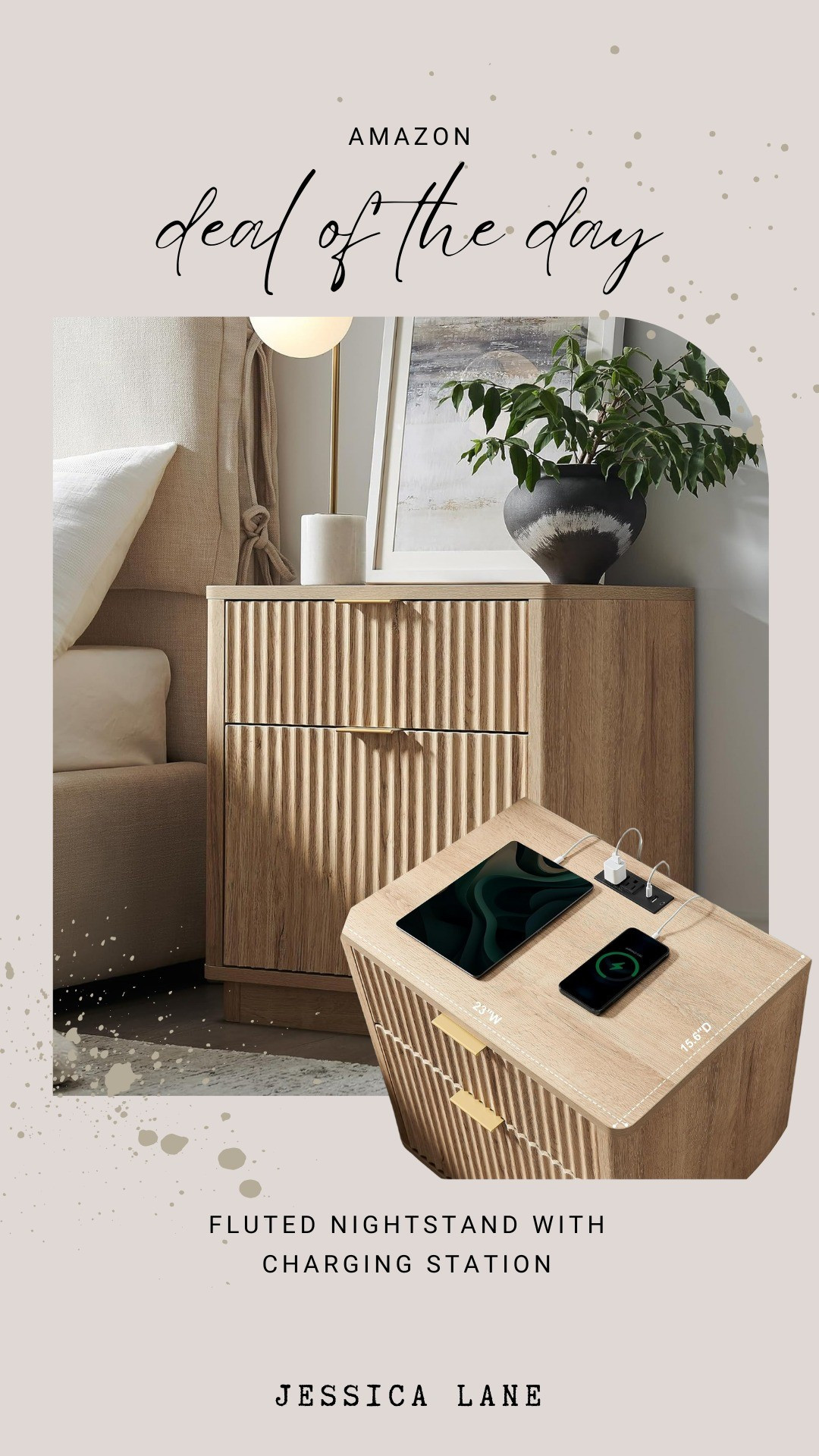 Pretty and practical 🤍 This fluted nightstand has built-in charging so your essentials stay organized and within reach—an easy bedroom upgrade that blends function with timeless style.#AmazonHome #BedroomRefresh

#LTKHome #LTKSaleAlert