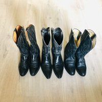 Vintage & Preowned Mens Black Cowboy Boots | Etsy (US)