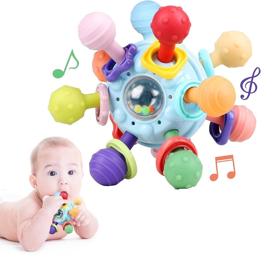 Baby Easter Basket Stuffers Sensory Teething Toys - Montessori Teether Toys for Babies 0-6 6-12 M... | Amazon (US)