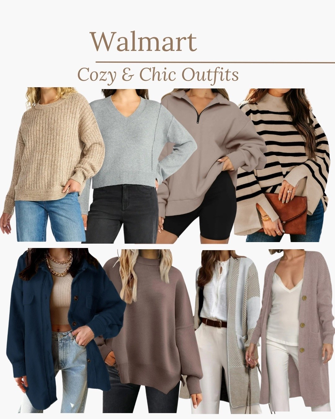Cozy and chic outfits from Walmart!

#LTKdayinmylife #LTKMidsize #LTKootd