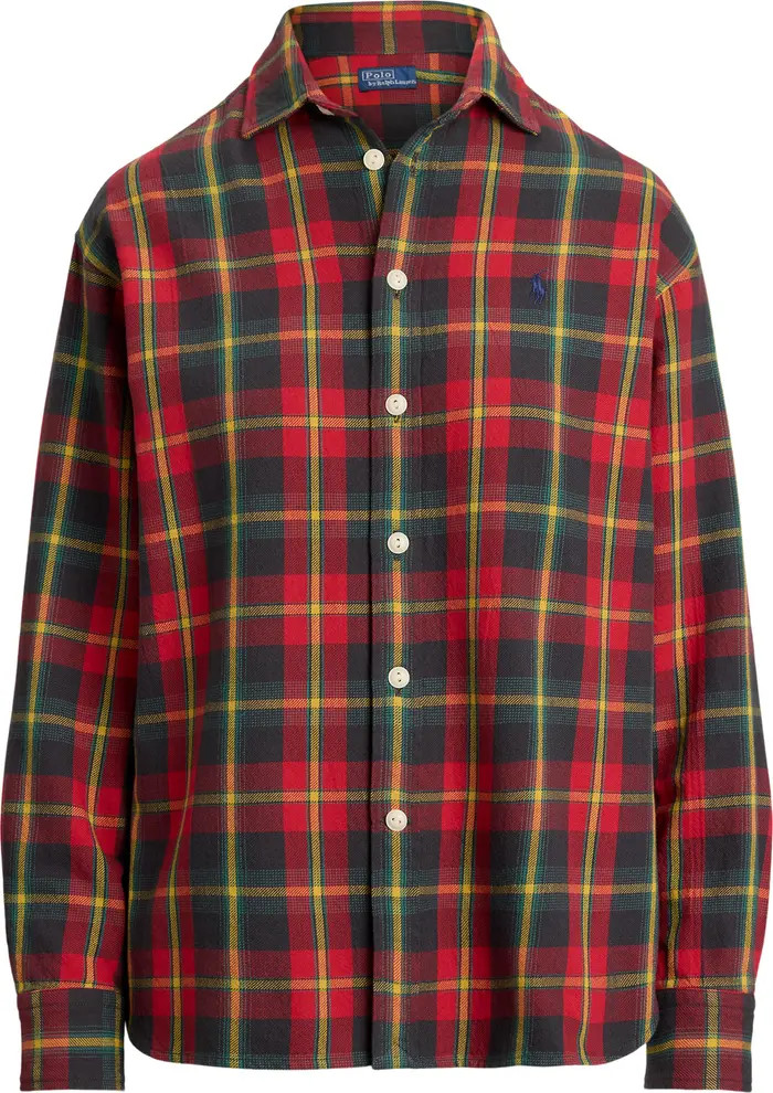 Plaid Relaxed Fit Cotton Button-Up Shirt | Nordstrom