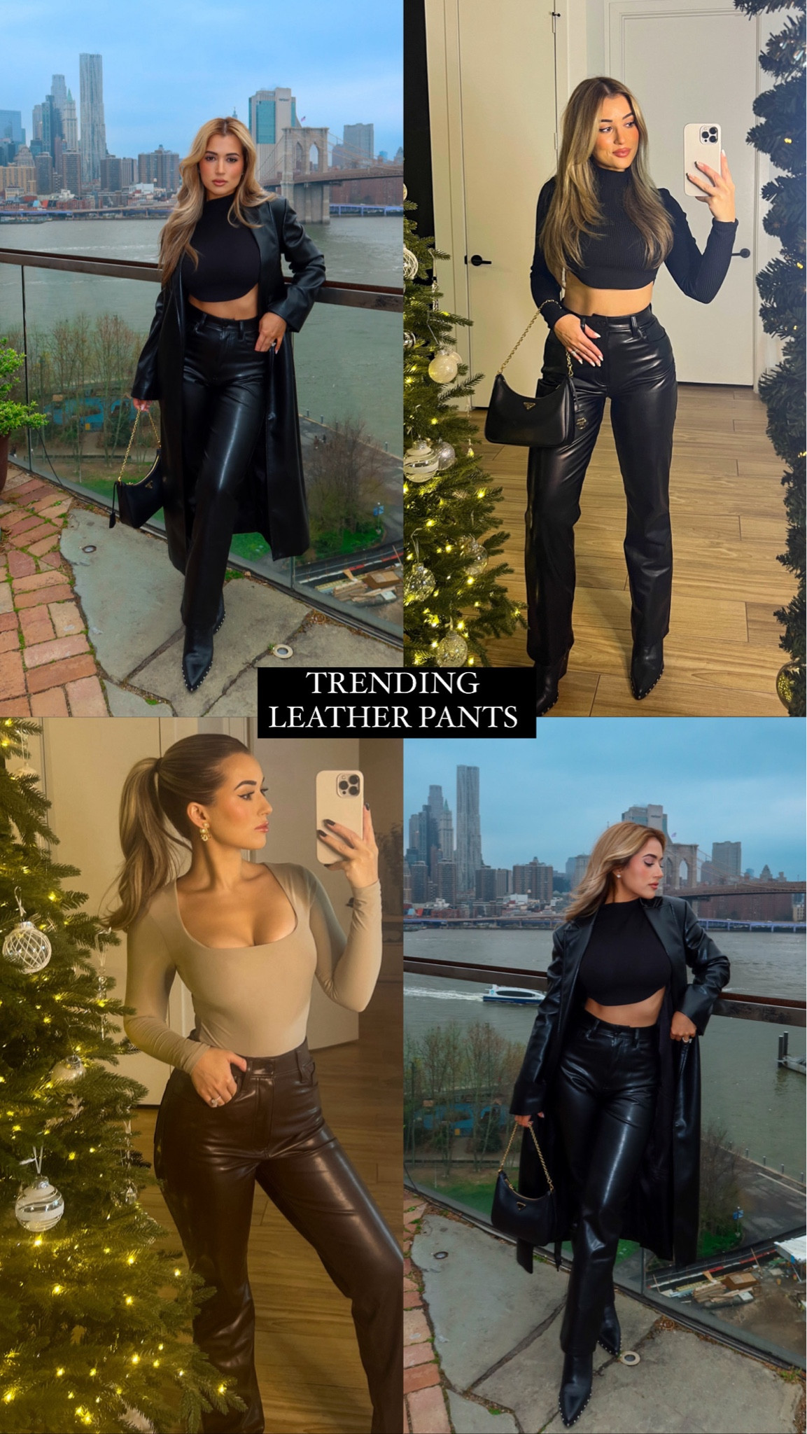 My favorite leather pants of all time are finally back in stock for the season 🖤 I highly recommend these. I get them in a 26 SHORT and they fit so good, have stretch and are so comfortable. 

#LTKHoliday #LTKGiftGuide #LTKSaleAlert