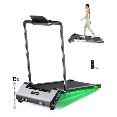Akluer Foldable Walking Pad with 13% Auto Incline, 2.5HP Under Desk Treadmill with Handlebar & Remote, LED Display for Home Office Running | Target
