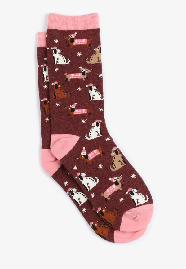 Christmas Dogs Crew Socks | Maurices
