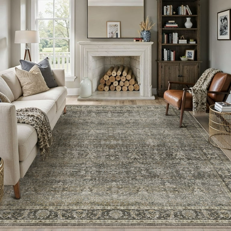 BERTHMEER 8'x10' Area Rugs for Living Room Bedroom Kitchen Rugs Non Slip Washable Vintage Traditi... | Walmart (US)