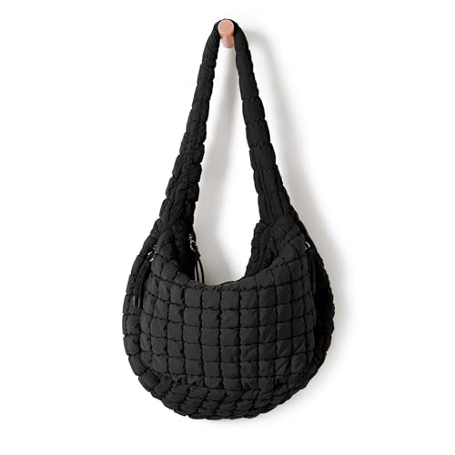 ODODOS Quilted Carryall Tote Bag for Women Crossbody Large Hobo Lightweight Padding Shoulder Bag | Amazon (US)