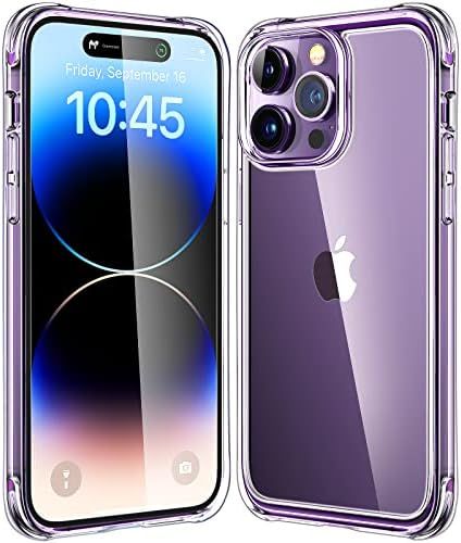 Mkeke for iPhone 14 Pro Max Case Clear, Not Yellowing Phone Case for iPhone 14 Pro Max Clear with... | Amazon (US)