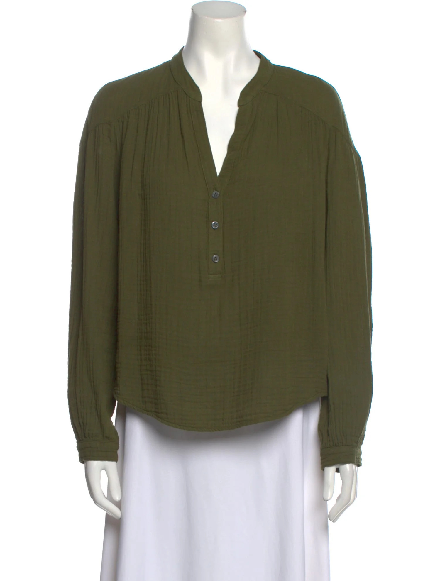 V-Neck Long Sleeve Blouse | The RealReal