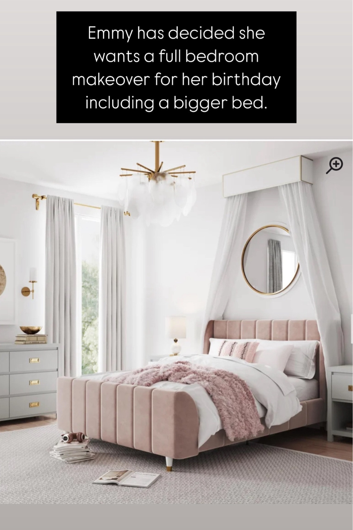 Everything she’s getting got her new room!