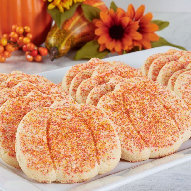 Freshness Guaranteed Pumpkin Shaped Sugar Cookies, 25.4 oz, 18 Count | Walmart (US)