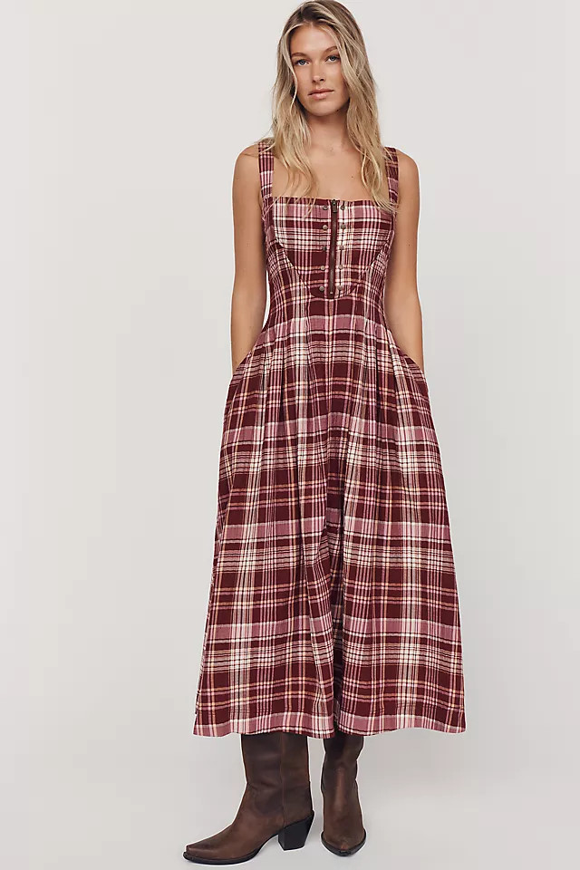 Square-Neck Midi Dress | Anthropologie (US)