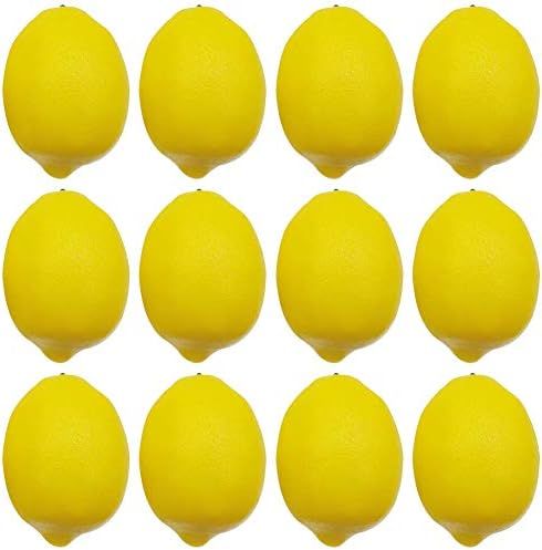BigOtters Artificial Lemons, 3.7" x 2.5" Big Size Vivid Faux Lemon Plastic Fake Yellow Lemon for ... | Amazon (US)