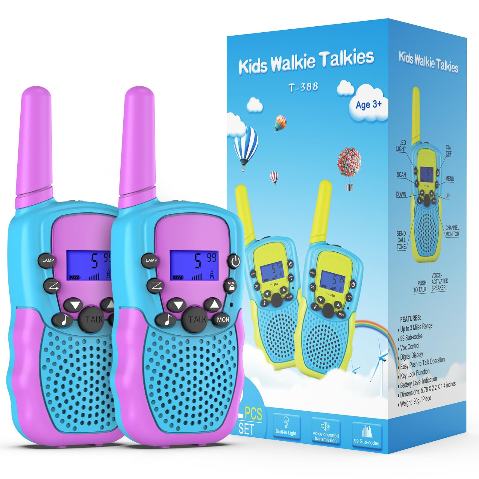 Selieve Toys for 3-14 Year Old Children's, Walkie Talkies for Kids 22 Channels 2 Way Radio Toy wi... | Amazon (US)