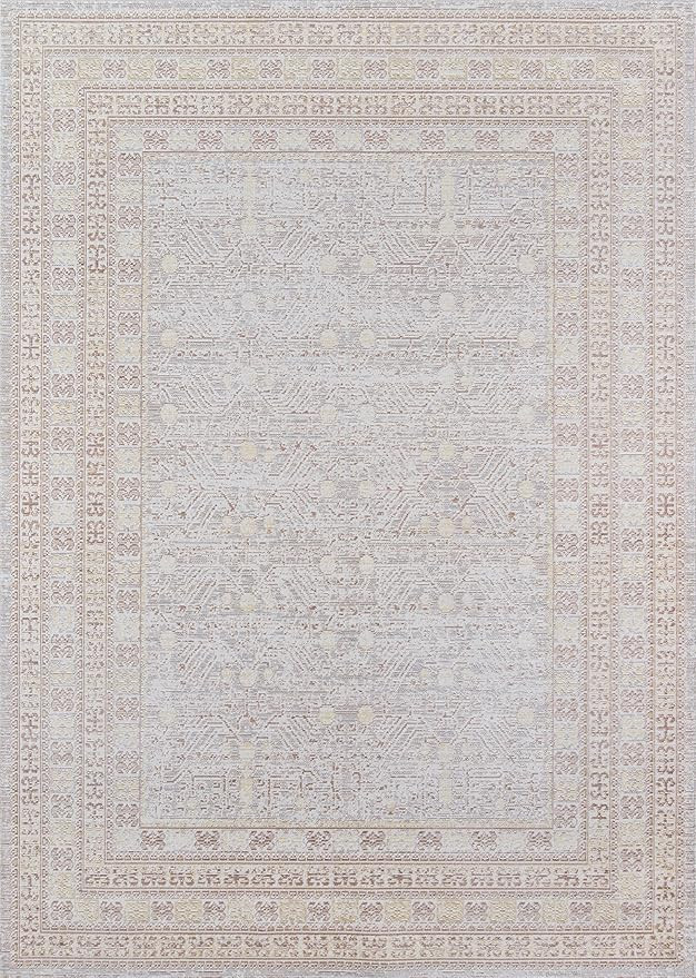 Momeni Rugs Isabella Traditional Tribal Flat Weave Area Rug, 5'3" x 7'3", Grey | Amazon (US)