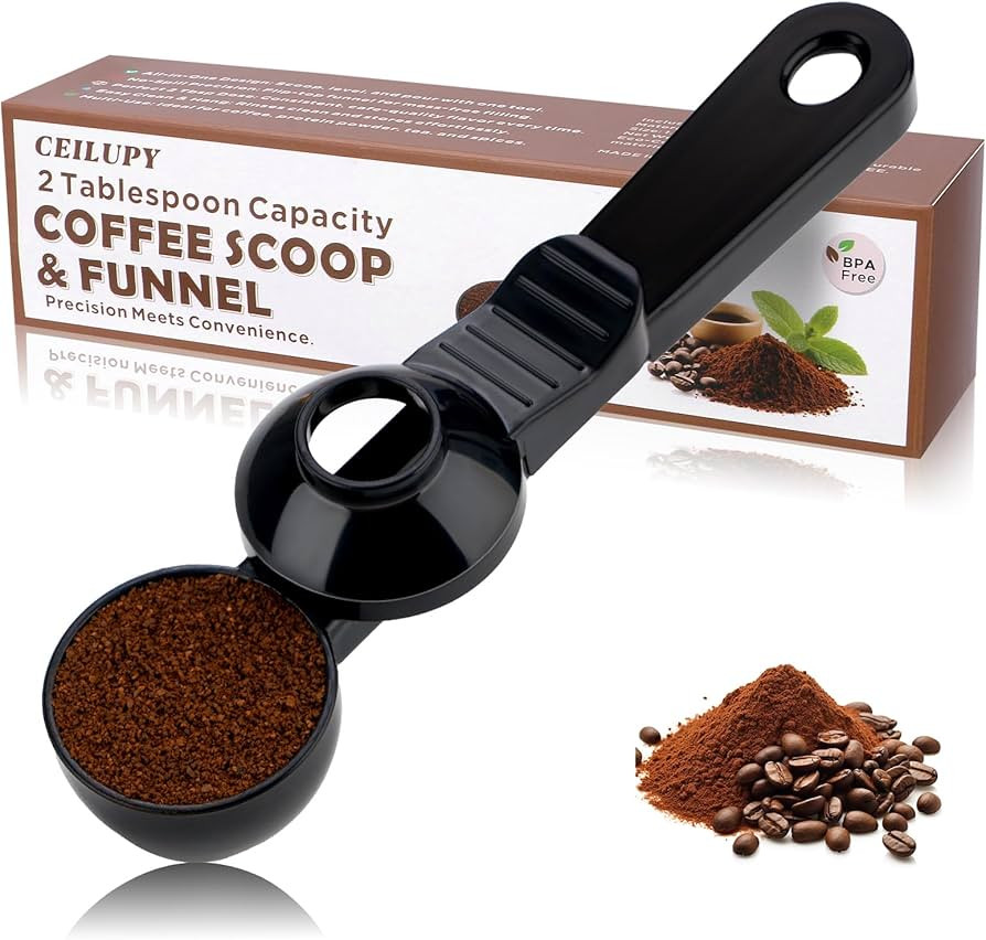 Amazon.com: CEILUPY 2-in-1 Coffee Scoop with Funnel, 2 Teaspoon Measuring Spoon for Reusable K Cu... | Amazon (US)