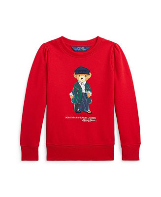 Toddler and Little Girls Polo Bear Fleece Sweatshirt | Macy's