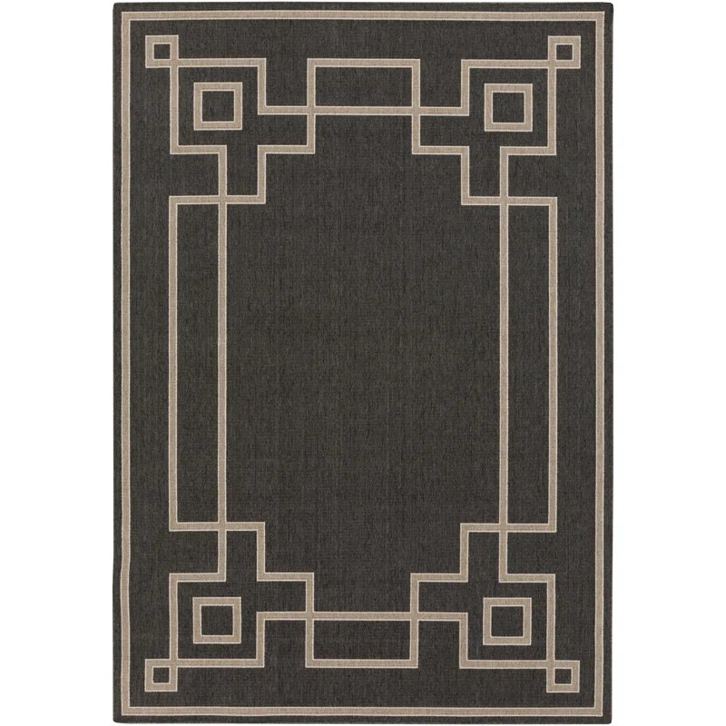 Amherst Black Indoor/Outdoor Rug | Wayfair North America