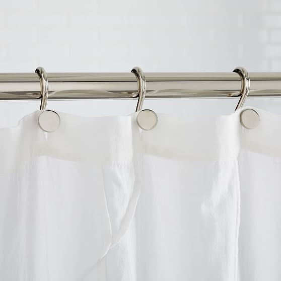Shower Curtain Rings, Polished Nickel | West Elm (US)