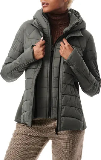Bernardo Hooded Quilted Water Repellent Jacket | Nordstrom | Nordstrom