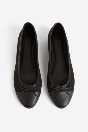 Ballet Flats - Beige/black - Ladies | H&M US | H&M (US + CA)