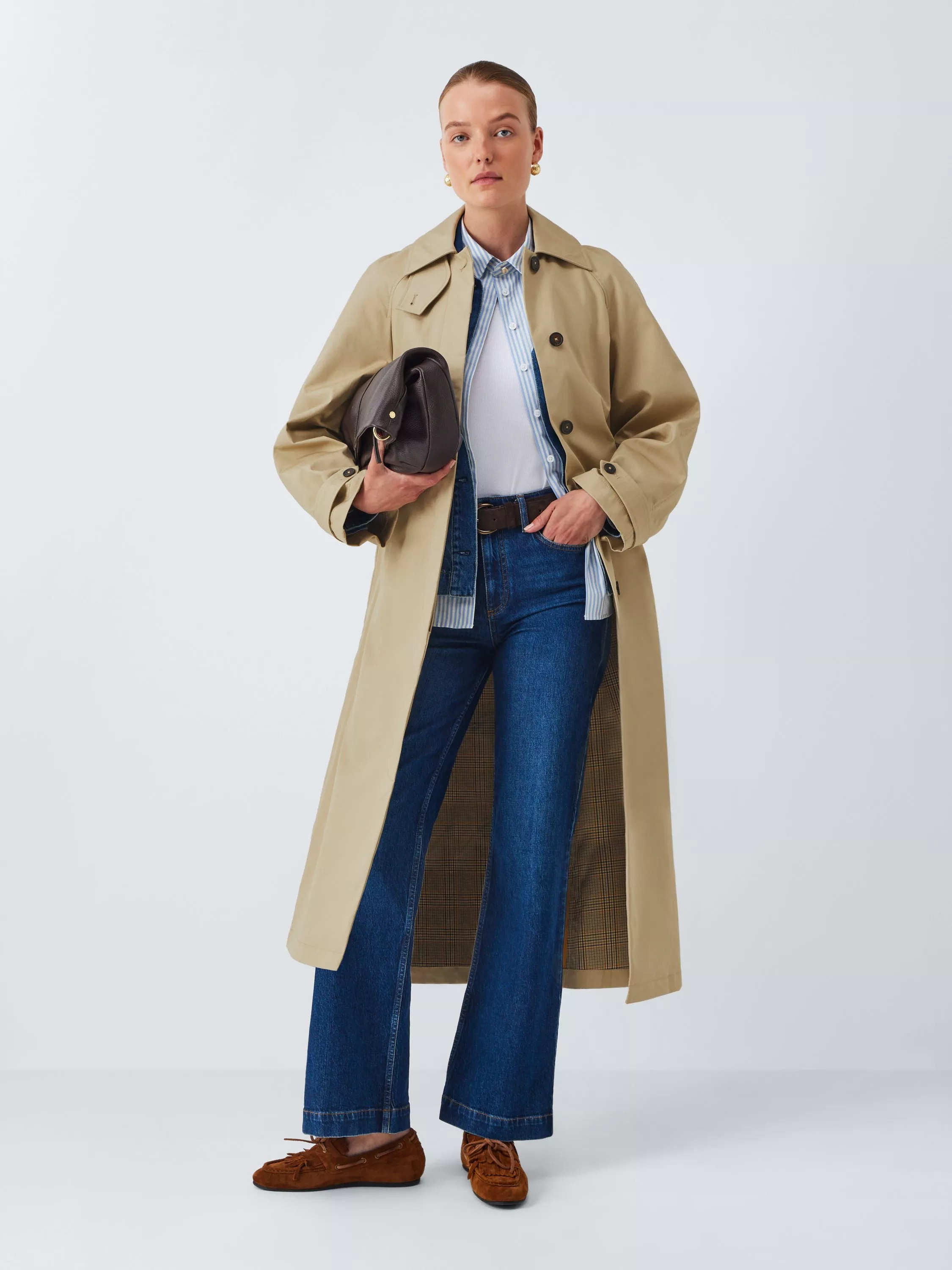 John Lewis Shower Resistant Cotton Mac Trench Coat, Natural | John Lewis (UK)